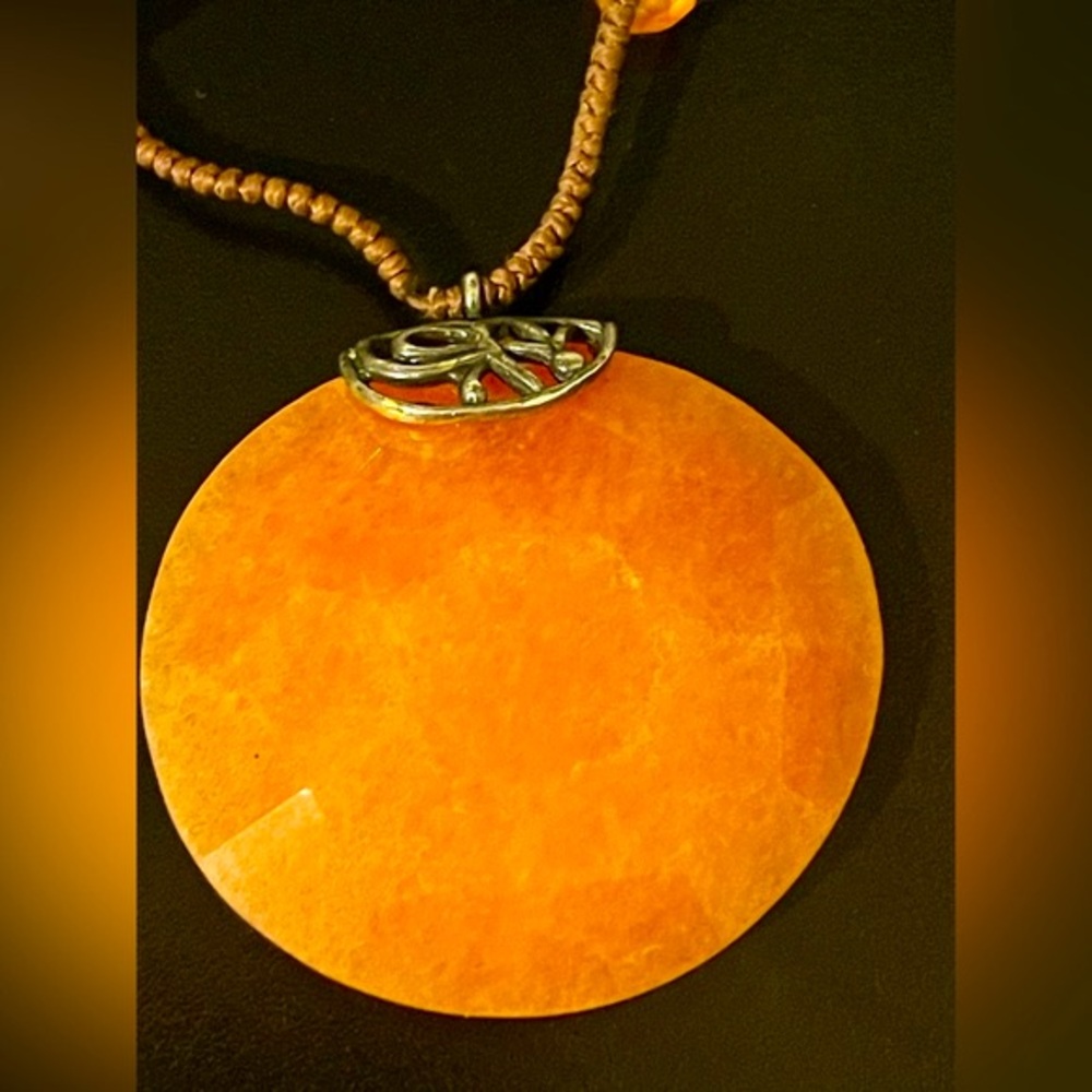 SILPADA .925 Sterling Silver Moroccan Sunset Faceted Aventurine Necklace - Picture 5 of 12